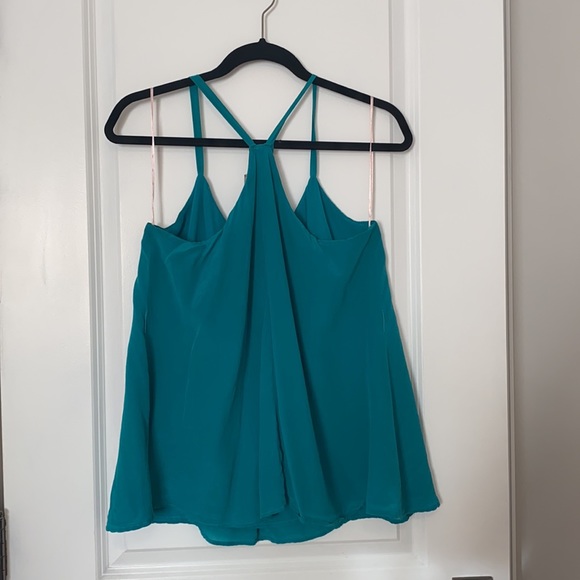 Forever 21 Silk green blouse - Picture 2 of 2